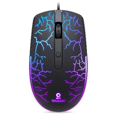 Mouse USB Iluminado RGB Storm  BROBOTIX 263946 - Negro, USB, 800/1200/1600 DPI Mouse USB Iluminado RGB Storm  BROBOTIX 263946 - Negro, USB, 800/1200/1600 DPI